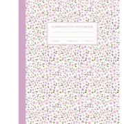 Composition Notebook College Ruled: Vintage Pastel Pink & Purple Ditsy Floral Pattern | Cottagecore Aesthetic Journal