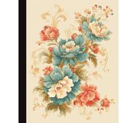 Composition Notebook College Ruled: Vintage Rococo Flowers | 7.5x9.25 in | 110 Pages | Elegant Botanical Art Design Journal for School, College & Work