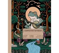 Composition Notebook, College Ruled: Whimsical Frog Playing Banjo Illustration Journal, Cute Mushroom Forest Aesthetic for Writing, Drawing, School, Art and Nature Lovers