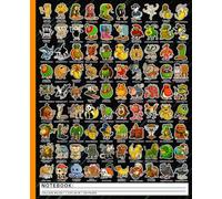 Composition Notebook: Colorful Brainrot Meme Icons Collage, College Ruled Writing Journal for Art Students, Teens, and Pop Culture Fans