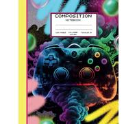 Composition Notebook: Colorful Gaming Video Gamer Game Wide-Ruled Lined Paper Journal