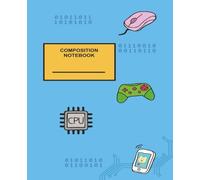Composition Notebook: Computer Science | Field Wide Ruled | 7.5 x 9.25 inches | 100 Pages | Student, Kids, Teens