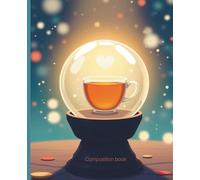 Composition notebook: Crystal Ball Future Notebook | College Ruled | Mystical Journal with Tea Crystal Ball | 7.5 x 9.25 in, 100 Pages