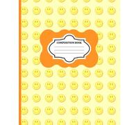 Composition Notebook: Cute Aesthetic Pastel Yellow Smiley Journal | 7.5 x 9.25, 120 Wide Ruled Lined Pages | Perfect for School, College, and Journaling