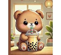 Composition Notebook: Cute Bubble Tea Baby Bear: Lined Pages for Writing and Note-Taking, with a Doodle Box for Drawing and Formulas