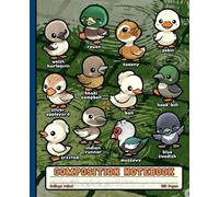 Composition Notebook: Cute Cartoon Duck Breeds from Around the World, Fun Waterfowl Journal for Students, School, Teachers, and Bird Lovers