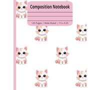 Composition notebook: Cute Cat with Hat | Wide Ruled Notebook | Composition notebook wide ruled, 7.5 x 9.25, 120 Pages, For kids, teens, and adults