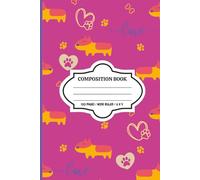 Composition Notebook: Cute Corgi Notebook Pink for Girls | Wide Ruled Notebook | Composition notebook wide ruled, 6 x 9, 100 Pages, For kids, girls, teens, adults, dog lovers, corgi lovers