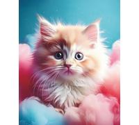 Composition Notebook: Cute Cotton Candy Kitten Journal Notebook | 110 pages, 7.5 x 9.25"