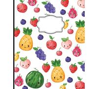 Composition Notebook: Cute Fruits Journal, 7.5 x 9.25, 120 Wide Ruled Pages, Perfect for Kids, Teens and Adults