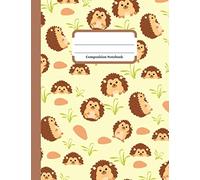 Composition Notebook: Cute Hedgehog And Grass College Rule Notebook For Writing (Hedgehog Notebook) - College Ruled