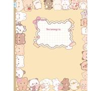 Composition notebook: Cute Kawaii Animals | Wide Ruled Notebook | 7.5 x 9.25 | 120 Pages | For kids, teens, and adults