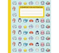 Composition Notebook: Cute Kawaii Ocean Friends College Ruled Composition Book