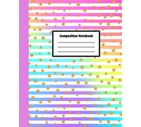 Composition Notebook: Cute Kawaii Rainbow Mix Wide Ruled Paper Journal, for Girls, Boys, Kids, Students, Teens, for Back to School, Home and College