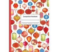 Composition Notebook: Cute Lanterns | 100 Sheets, 200 Pages | 7.44x 9.69 Inches | For Kids, Teens, and Adults