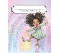 Composition Notebook: Cute Little African American Girl Design, Wide-Ruled Lined Numbered Pages, Index Page, Elegant & Aesthetic Journal for Woman, ... to School, College, University, Work, Office