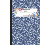 Composition Notebook: Dark Blue, Ms. Lizzy's Back to School, Wide ruled, 100 pages, 6 x 9in