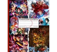 Composition Notebook: Denmon TJR Salayer Manga Anime Wide Ruled - Cool Japanese Style Writing Book For Kids, Teens, Girls, Boys, Students & Anime Lovers At School or College
