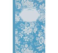Composition Notebook Dot Grid Paper: Light blue vintage floral pattern with flowers and leaves of different sizes.: Cute Aesthetic Notebook For College, Students, School, Work, Office.