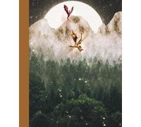 Composition Notebook: Fantasy Dragons Flying with Moon Wide-Ruled 100 pages