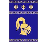 Composition Notebook Fleur De Lis French Medieval Knight: 120 lined pages wide ruled