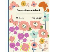 Composition notebook: Floral Lined Notebook for Women- Lined Journal for Daily Writing, Self-Care, and Inspiration.
