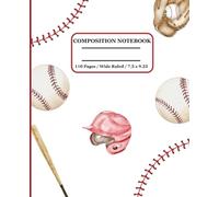 Composition Notebook for Boys, Cute Baseball Aesthetic Background