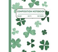 Composition Notebook for College Students: Ruled 8.5” x 11” Softcover with green flower leaves Journal - 120 Pages for Writing, Note-Taking, and Study ... Design for School, Work, or Journaling