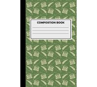 Composition Notebook For Creative Writing: 180 Cream Lined Pages, Typewriter Design, Leaf Green.