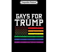 Composition Notebook: Gays For Trump USA Flag Pro Reelect Donald 2020 LGBT Gift Journal/Notebook Blank Lined Ruled 6x9 100 Pages