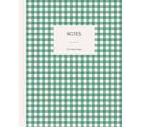 Composition Notebook: Green Beige Gingham Checkered Lined Notebook for Girls, Women, and Men | 110 pages, 7.5 x 9.25"