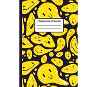 Composition Notebook: Happy Emoji | Wide Ruled | 6x9 inch | 100 Pages | Kids & Teens
