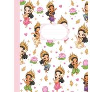 Composition Notebook/Journal College Ruled: Cute, Chibi Khmer/Cambodian Mini Apsara Dancers-100 Pages 7.5in x 9.25in