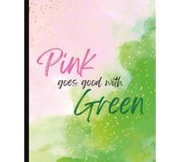 Composition Notebook Journal: Cute Teen Girl Pink and Green Watercolor | Wicked Themed | Planning, Organizing, Gift Idea | College Wide Ruled, 7.5 x 9.25, 120 Pages, For kids and adults