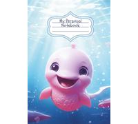 Composition Notebook: Kawaii Baby Whale Design For Girls, Women: 150 Ruled Sheets for School and Work, Journal | Cute Panda on Each Page Corner, 6 x 9"