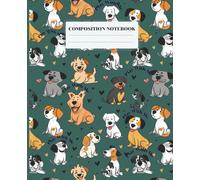 Composition Notebook: Lined 110-Page 7.5 x 9.25-Inch Notebook with Dogs on the Front Cover