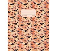 Composition Notebook: Lined Bat Journal, Watercolor Bats on Cover, Halloween, Fall & Vintage Aesthetics