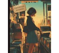 Composition Notebook: Lofi Girl Vinyl Record Store | Aesthetic Golden Hour Anime Style | Wide Ruled 110 Pages | Vintage Turntable & Music Vibes for Students
