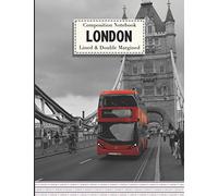 Composition Notebook: London Bus Notebook | Lined & Double Margined Exercise Book | School & College Journal