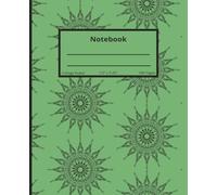 Composition Notebook: Mandala, Beautiful Green College Ruled Notebook with Mandala Illustration | 7.5" x 9.25", 100 pages | Soft Matte Finish Cover | Great gift