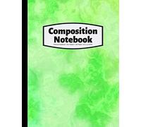 Composition Notebook: Marble Composition | 100 Pages | Premium Wide Ruled | 8.5x11 Inches | Green Marble