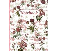 Composition Notebook: Maroon Vintage Floral Notebook 6 x 8 inches.