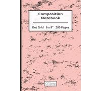 Composition Notebook: Melon Marbled | Dot Grid 5 x 5 | 200 Pages | 6 x 9 Inches | Matte Cover | Paperback