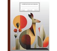 Composition Notebook: Mid-century Modern Australian Kangaroo Journal for School, College, Travel or Gifting