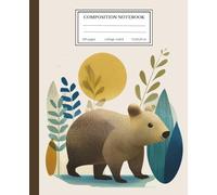 Composition Notebook: Mid-century Modern Joyful Quokka Journal for School, College, Travel or Gifting