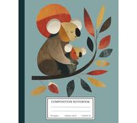 Composition Notebook: Mid-century Modern Sleeping Koalas Journal for School, College, Travel or Gifting