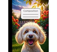 Composition Notebook: Mini Poodle Dog Puppy Design with 120 Pages, College Ruled, 7.5 x 9.5