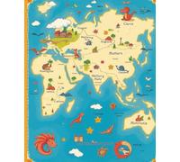 Composition notebook: Myths and Monsters Map Notebook | College Ruled | Fantasy World Map Journal with Dragons & Sea Creatures | 7.5 x 9.25 in, 100 Pages