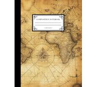 Composition Notebook: Old World Map, World Map Vintage Style, College Ruled, Lined Paper, 120 Pages, 8.5” x 11”