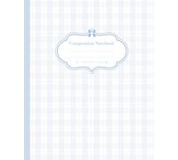 Composition Notebook:: Pastel Blue Striped Notebook for School, Preppy Aesthetic, College Ruled, 110 Pages